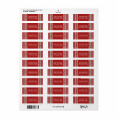 Rood- en witwinterverlof Elegant Holiday Party Etiket (Full Sheet)