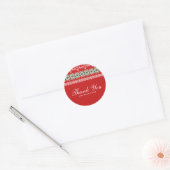 Rood- en witwinterverlof Elegant Holiday Party Ronde Sticker (Envelop)