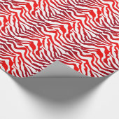 Rood- en witzebraafdrukken cadeaupapier (Hoek)