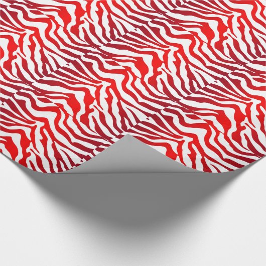 Rood- en witzebraafdrukken cadeaupapier (Hoek)