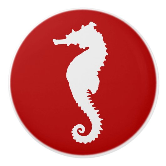 Rood- en witzeepijpkust Nautical Boating Keramische Knop (Voorkant)