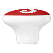 Rood- en witzeepijpkust Nautical Boating Keramische Knop (Zijkant)