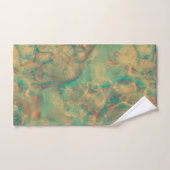 Rood en Zee Groen Marmer abstract Bad Handdoek (Handdoek)