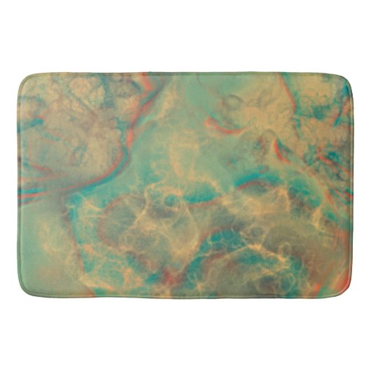 Rood en Zee Groen Marmer abstract Badmat (Voorkant)