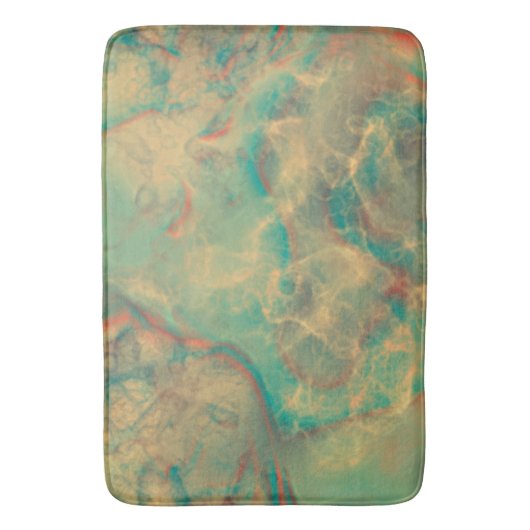 Rood en Zee Groen Marmer abstract Badmat (Voorkant Verticaal)