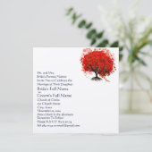 Rood en zeemleder - overbruggingsuitnodigingen kaart (Staand voorkant)