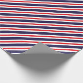 Rood en zeemleder Snoep Stripe Gift Wrapping Paper Cadeaupapier (Hoek)