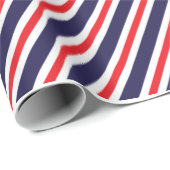 Rood en zeemleder Snoep Stripe Gift Wrapping Paper Cadeaupapier (Rol Hoek)