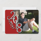 Rood en Zilver 2018 Afstuderen Kaart (Voorkant)