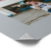 Rood en zilver 6 Foto Afstuderen Poster (Hoek)