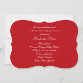 Rood en Zilver Bloemen Pet 2025 Kaart (Achterkant)