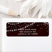 Rood- en zilver Diamond-bling Sparkle Etiket (Insitu)