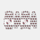 Rood en Zilver Elegante Bloemen Sweet Sixteen Bedankdoosjes (Uitgevouwen)