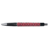 Rood en zilver geometrisch patroon pen (Voorkant)