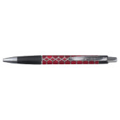Rood en zilver geometrisch patroon pen (Achterkant)