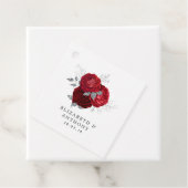 Rood en zilver Glitter  Roos Wedding Bedankjes Labels (In situ)