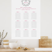 Rood en zilver hart met bruisende trouwzitjes poster (Keuken)