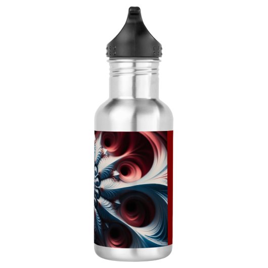 Rood en zilver juliabrot fractal waterfles (Rechts)