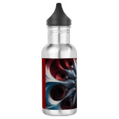 Rood en zilver juliabrot fractal waterfles (Links)