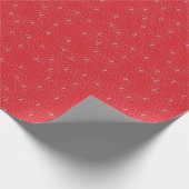 Rood en zilver Kerstmis Cadeaupapier (Hoek)
