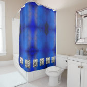  rood en zilver milagro hart met vlinder douchegordijn (In situ)