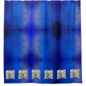  rood en zilver milagro hart met vlinder douchegordijn (Voorkant)