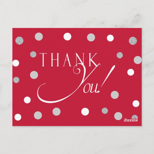 Rood en Zilver Pensioen Dank U Kaarten (Achterkant)