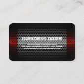 Rood en zilver Roestvrij staalgat Visitekaartje (Achterkant)