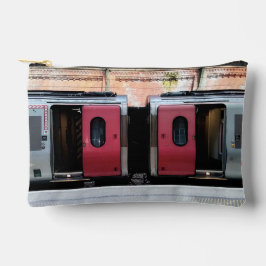 Rood en zilver trein etui