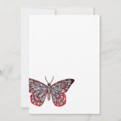 Rood en Zilveren Roos Bruiloft Save The Date (Achterkant)