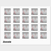 Rood en zilvervlies met Butterflies Sticker (Vel)