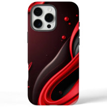 Rood en Zwart 3D Gradiënt Mobiele Hoesje-Ma