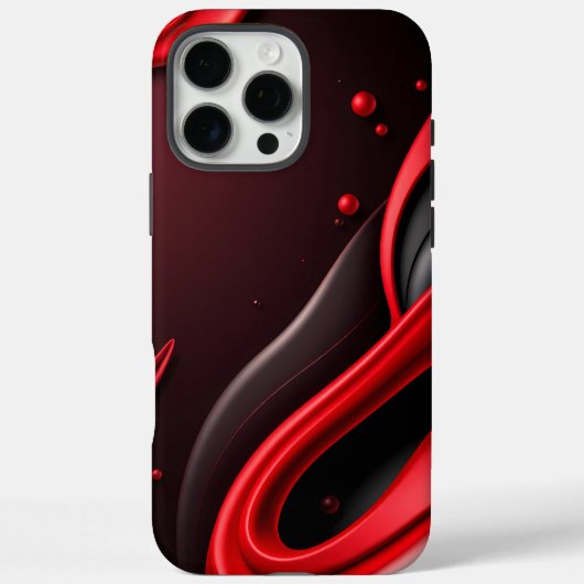 Rood en Zwart 3D Gradiënt Mobiele Hoesje-Ma Case-Mate iPhone Case (Achterkant)