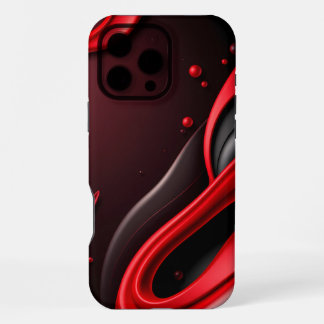 Rood en Zwart 3D Gradiënt Mobiele Hoesje-Ma iPhone 16 Pro Max Hoesje