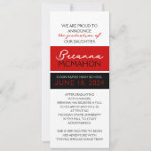 Rood en Zwart 9 Foto Afstuderen Aankondiging (Achterkant)