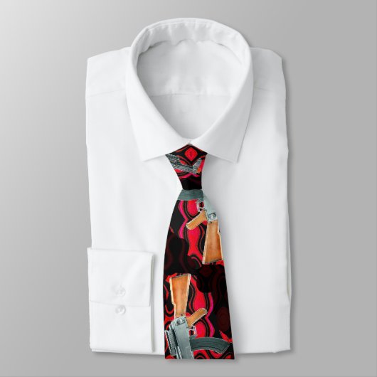 Rood en zwart A-K47 Stropdas (Gebonden)