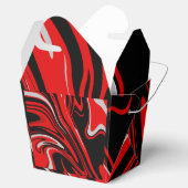 Rood en zwart Abstract Bedankdoosjes (Geopend)
