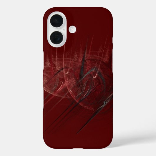 Rood en Zwart abstract Case-Mate iPhone Case (Achterkant)