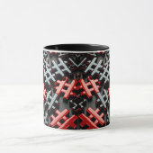 Rood en zwart Abstract Design Mok (Midden)