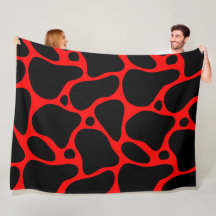 Rood en zwart abstract girafpatroon