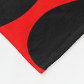 Rood en zwart abstract girafpatroon fleece deken (Hoek)