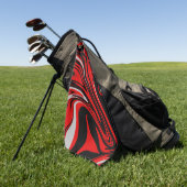 Rood en zwart Abstract Golfhanddoek (Groen)