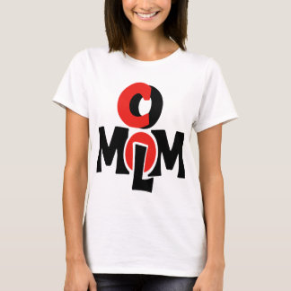 Rood en zwart abstract mom logo design met modern  t-shirt