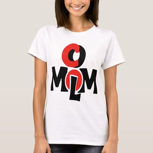 Rood en zwart abstract mom logo design met modern  t-shirt (Voorkant)