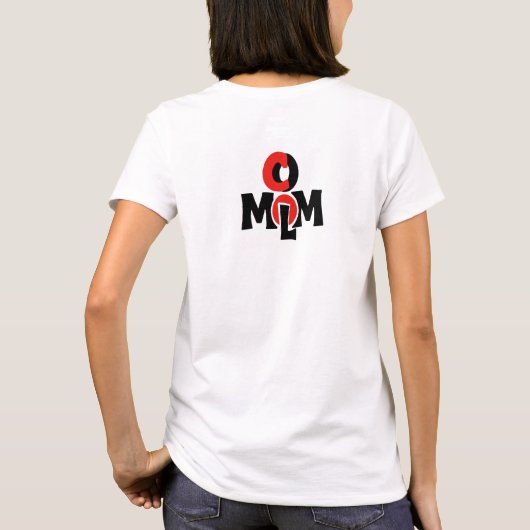 Rood en zwart abstract mom logo design met modern  t-shirt (Achterkant)