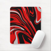 Rood en zwart Abstract Muismat (Met muis)