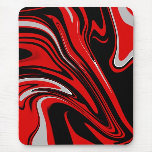 Rood en zwart Abstract Muismat (Voorkant)