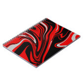 Rood en zwart Abstract Notitieboek (Linkerzijde)