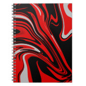 Rood en zwart Abstract Notitieboek (Voorkant)