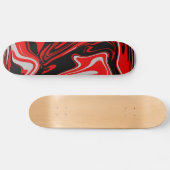 Rood en zwart Abstract Persoonlijk Skateboard (Horizontaal)